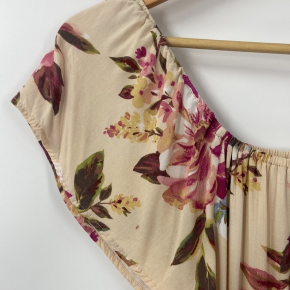 Band of Gypsies long floral faux wrap dress boho medium - Picture 2 of 15